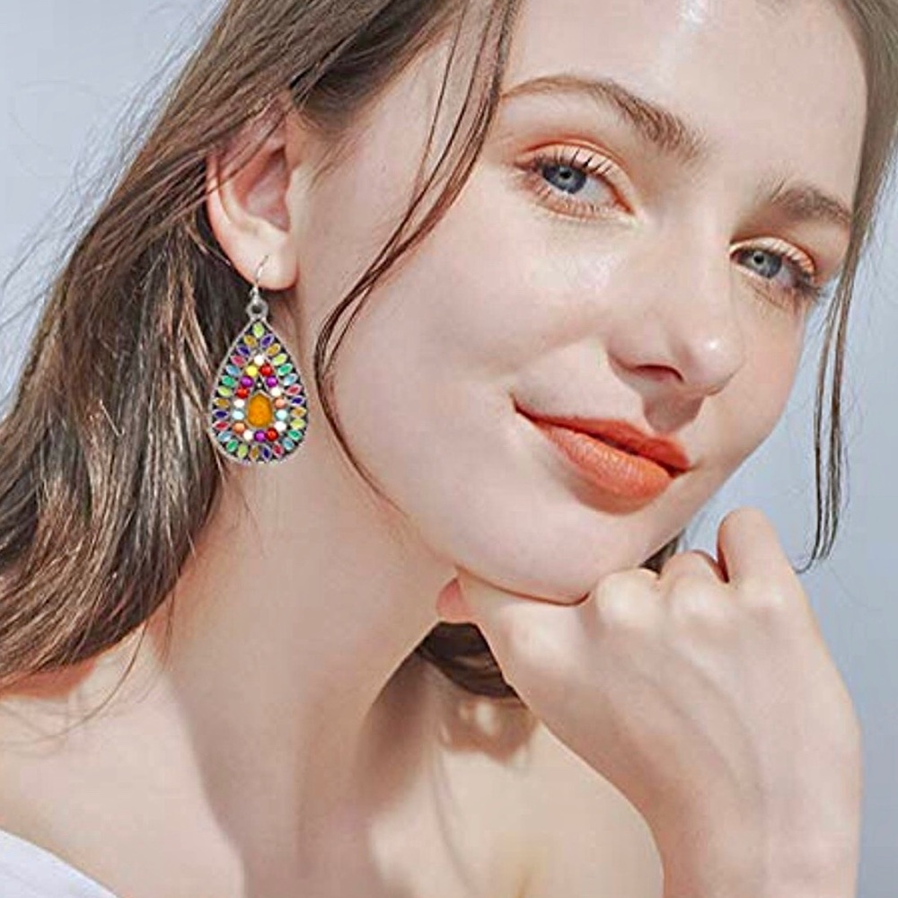 bohemian style dangle earrings